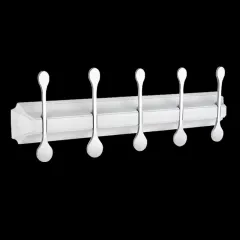 Панель с 5 плоскими крючками ELGHANSA HRM-750-White/Chrome