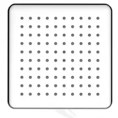 Верхний душ нержавеющая сталь, квадратный D=200*200*7мм, SoftLine ELGHANSA MQ-720