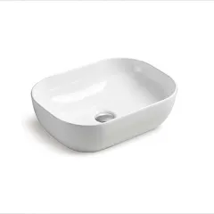 Раковина накладная керамическая 455х330х130 белая VBS-102 Vincea