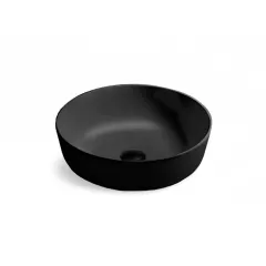 Раковина накладная керамическая 415х415х130 черная матовая VBS-104MB Vincea