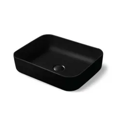 Раковина накладная керамическая 500х410х130 черная матовая VBS-105MB Vincea