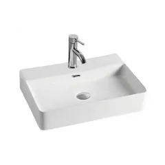 Раковина накладная керамическая 600х420х130 белая VBS-303 Vincea