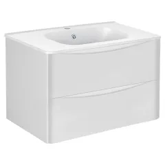 База под раковину Paola 800 подвесная, 2 выкатных ящика soft close, G.White VMC-2P800GW Vincea