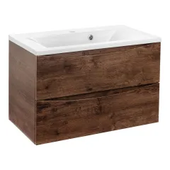 База под раковину Mia 750 подвесная, 2 выкатных ящика soft close, R.Wood VMC-2MA750RW Vincea