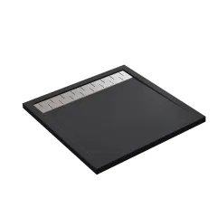 Поддон для душа из искусственного камня VST-2SR39090B, 900*900*40, черный матовый Vincea
