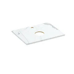 Столешница STONE из керамогранита Energy 60x45x2 белый матовый 63856 Cersanit