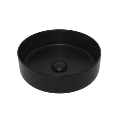 Раковина накладная круглая, цвет черный матовый 355x355x120 AQM5012MB AQUAme
