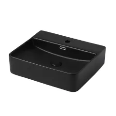 Раковина накладная Rechteck AC2203MB черная матовая Abber