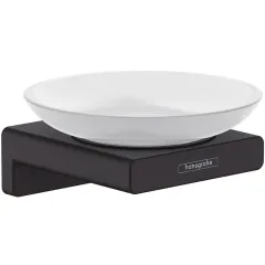 Мыльница AddStoris матовый черный 41746670 HANSGROHE