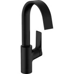 Смеситель для раковины push open матовый черный Vivenis 210 75030670 HANSGROHE