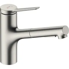 Смеситель для кухни  150 с вытяжным душем 2jet сталь Zesis M33 74800800 HANSGROHE