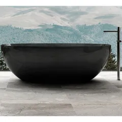 Ванна прозрачная отдельностоящая 165х78 Kristall AT9701Onyx ABBER