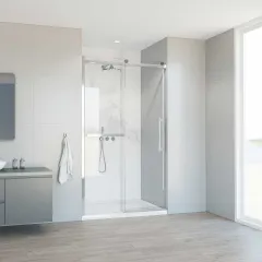 Душевая дверь Como Soft VDS-1CS130CL, 130, хром, стекло прозрачное Vincea