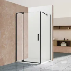 Душевой уголок Extra VSR-1E809010CLB, 80/90х100, черный, стекло прозрачное Vincea