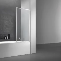 Душевая шторка на ванну VSB-4170CL, 70х140, хром, стекло прозрачное Vincea