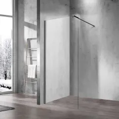 Душевая перегородка Walk-In VSW-1H80CLGM, 80х200, вороненая сталь, стекло прозрачное Vincea