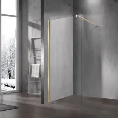 Душевая перегородка Walk-In VSW-1H60CLG, 60х200, матовый золотой, стекло прозрачное Vincea