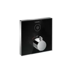 Термостат ShowerSelect для одного потребителя, стеклянный, СМ, черный/хром ShowerSelect Glass 157376