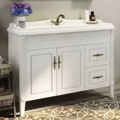 Тумба-умывальник Палермо-120 белая с раковиной COMFORTY