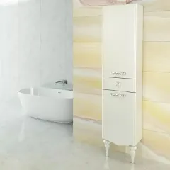Шкаф-колонна "Монако-40" левая, белая COMFORTY