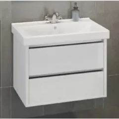 Тумба-умывальник Дублин-75 белый глянец с раковиной COMFORTY 8057