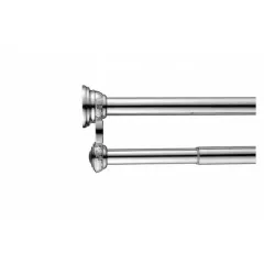 Карниз двойной для ванной с кольцами 1035-1850 CD-2 Chrome