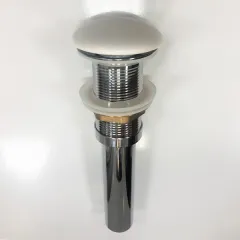 Донный клапан с керамическим верхом, матовый белый, DK-01 MW, 00-00007657