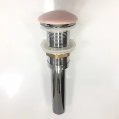 Донный клапан с керамическим верхом, матовый розовый, DK-01 MP, 00-00007642