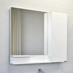 Зеркало-шкаф Мерано-90 белый матовый 00-00010664 Comforty
