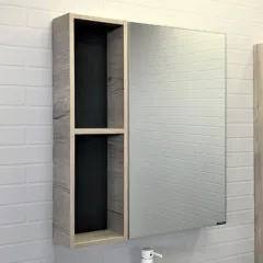 Зеркало-шкаф Порто-75 дуб дымчатый 00-00009234 Comforty