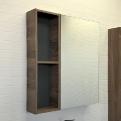 Зеркало-шкаф Порто-75 дуб темно-коричневый 00-00009231 Comforty