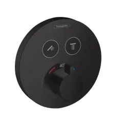 Смеситель ShowerSelect S термостатический 15743670 (внешняя часть) матовый черный