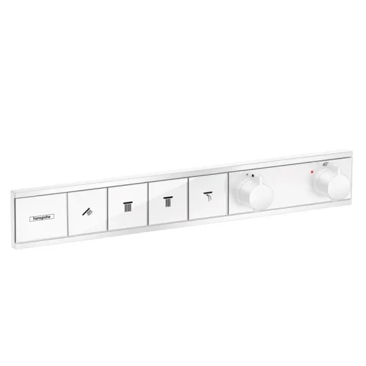 Термостат RainSelect, скрытого монтажа, для 4 потребителей (белый матовый), 15382700
