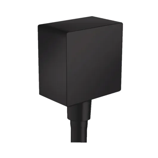 Шланговое подсоединение FixFit Square с клап обрат тока, мат. Черн, 26455670