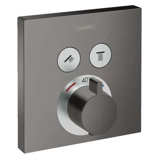 Термостат ShowerSelect, скрытого монтажа, для 2 потребителей, шлиф черн., HG 15763340