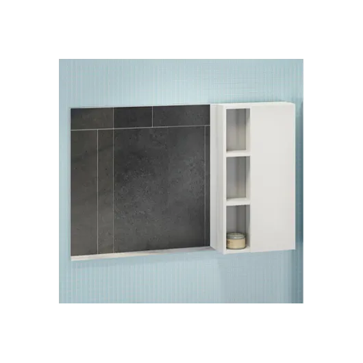 Зеркало-шкаф Милан-120 белый глянец (4136261)