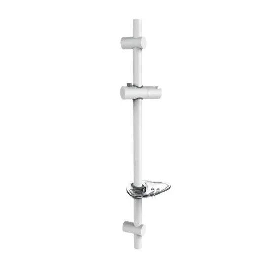 Штанга душевая  с мыльницей Shower Rail SB-17S-White