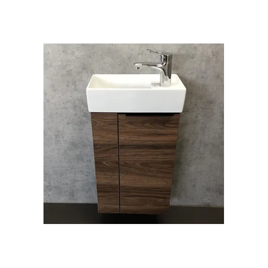 Тумба-умывальник Асти-40 дуб темно-коричневый с раковиной Comforty 9140