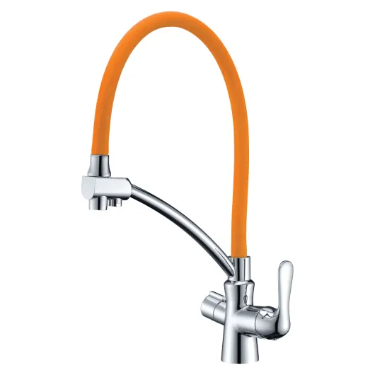 Смеситель для кухни с подключением к фильтру с питьевой водой Comfort LM3070C-Orange Lemark