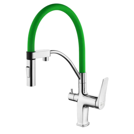 Смеситель для кухни с подключением к фильтру с питьевой водой Comfort LM3074C-Green Lemark
