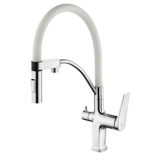 Смеситель для кухни с подключением к фильтру с питьевой водой Comfort LM3074C-White Lemark