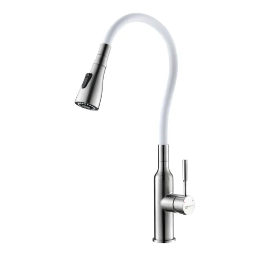 Смеситель для кухни с гибким изливом Expert LM5082S-White Lemark