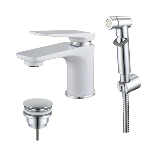 Смеситель для раковины с гигиеническим душем Allegro LM5916CW Lemark