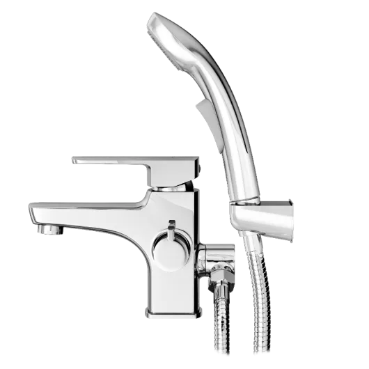 Смеситель для умывальника SCARLETT Chrome с гигиеническим душем 1612225-BR01 Elghansa