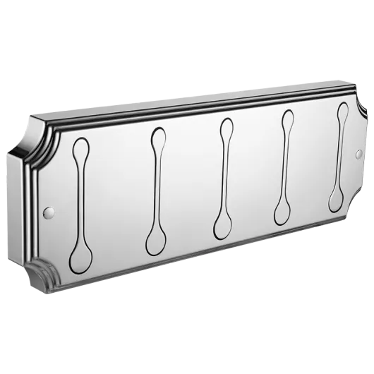 Панель пластик с 5 плоскими крючками HERMITAGE HRM-670-Chrome Elghansa