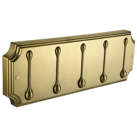 Панель пластик с 5 круглыми крючками HERMITAGE HRM-690-Bronze Elghansa