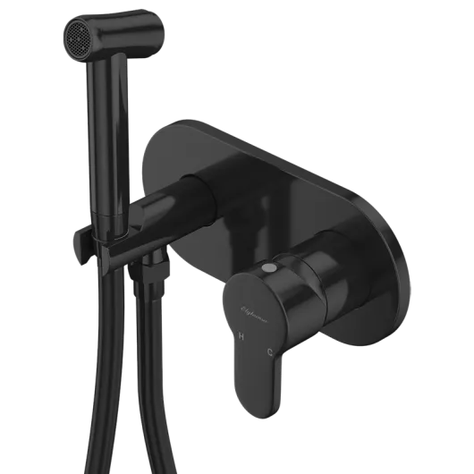 Смеситель-моноблок встраиваемый для гигиенического душа Dynamic 15R0883-Black (Set-84) Elghansa