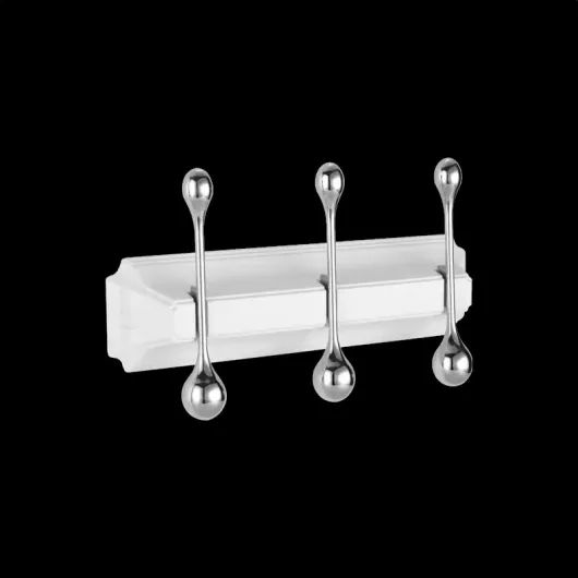 Панель с 3 круглыми крючками ELGHANSA HRM-930-White/Chrome