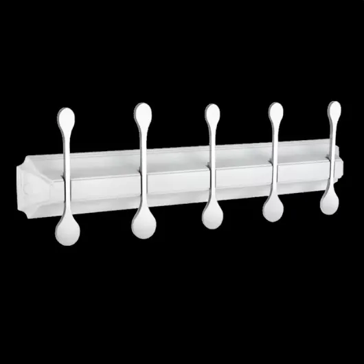 Панель с 5 плоскими крючками ELGHANSA HRM-750-White/Chrome