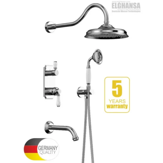 Душевая система встраиваемая с верхним душем 220 мм Terrakotta 54C0986 (Set-26) Elghansa